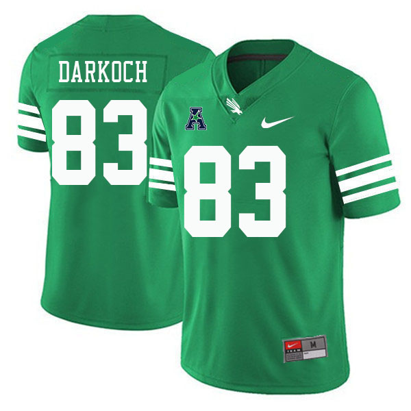 #83 Zack Darkoch North Texas Mean Green College Football Jerseys Stitched-Green